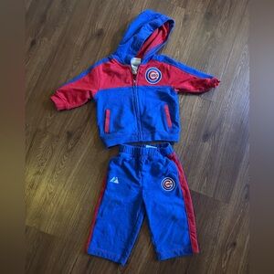 Vintage Majestic Chicago Cubs Hoodie and Pants Set - 6/9 months